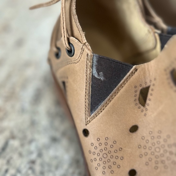 Musse & Cloud Tan Leather shoes boots boho sandals tie detailed cut out shoes 10 - Picture 4 of 10